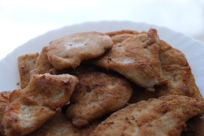 Close-up of bread in plate