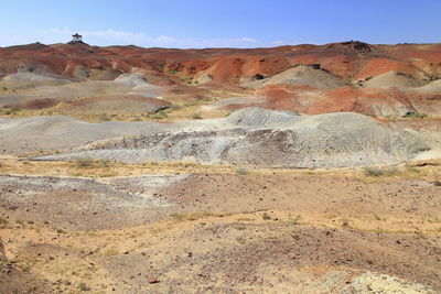 Scenic view of desert against sky