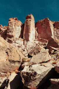 Rock formations against sky