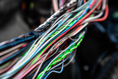 Close-up of multi colored pencils