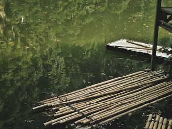 Reflection of trees in calm lake