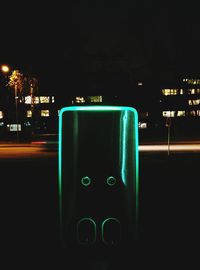 View of illuminated lights at night