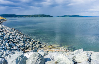 Scenic view of sea against sky