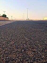 Surface level of empty road