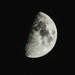 Low angle view of moon in sky