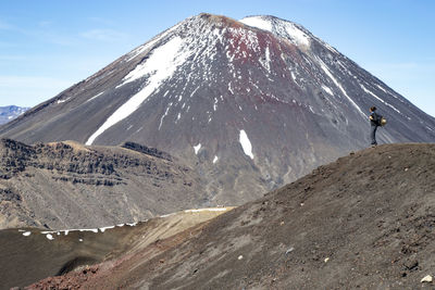 Scenic view of snowcapped mountain against sky