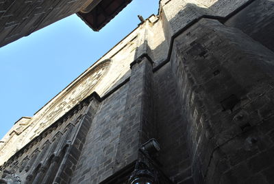 Low angle view of castle against clear sky