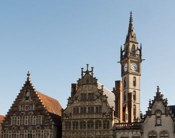 Low angle view of a clock tower