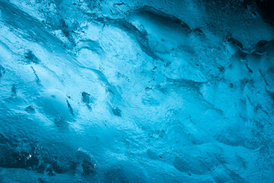 Full frame shot of frozen water