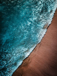 High angle view of sea