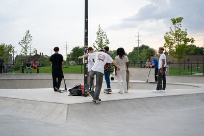 Group of people on skateboard