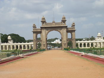 View of historical building against cloudy sky