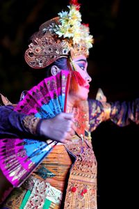 Side view of woman dancing