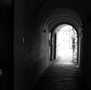 Empty corridor of building