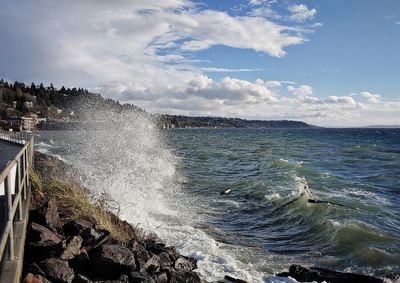 Scenic view of sea against sky