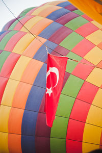 Low angle view of hot air balloon