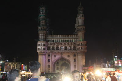 Illuminated city at night