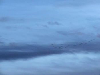 Low angle view of cloudy sky