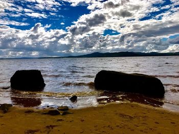 Scenic view of sea against sky