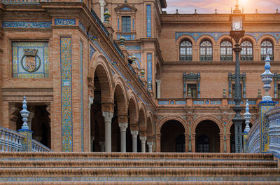 Low angle view of historical building