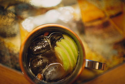 Close-up of drink on table