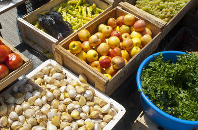 Fruits for sale at market stall