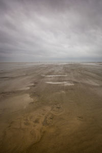 Scenic view of landscape against cloudy sky