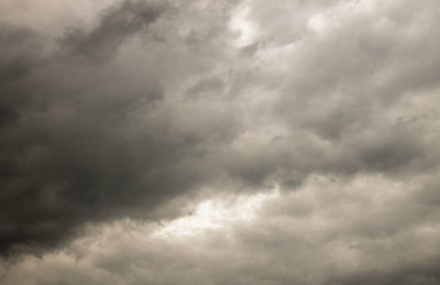 Low angle view of cloudy sky