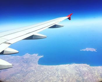 Airplane flying in sky