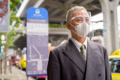 Portrait of a man wearing mask