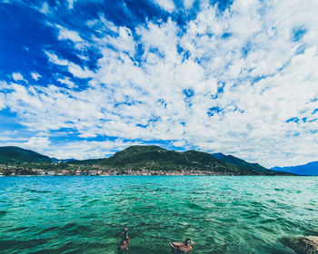 Scenic view of sea against sky