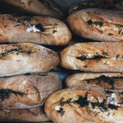 Full frame shot of breads