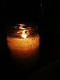 Close-up of jar on table