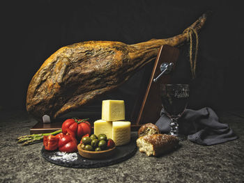 Close-up of food on table