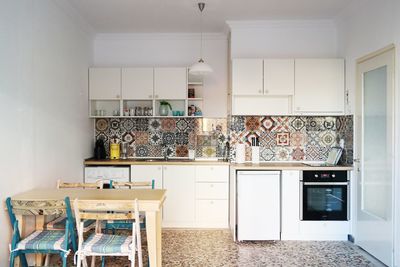 Dining table in kitchen