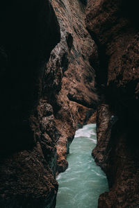 Rock formation in sea