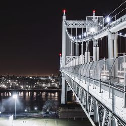 City lit up at night