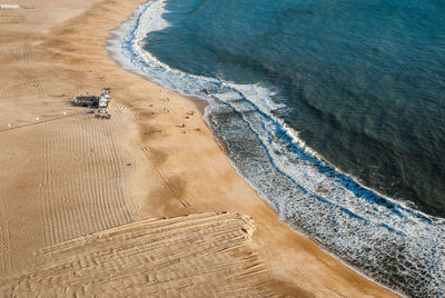 High angle view of beach