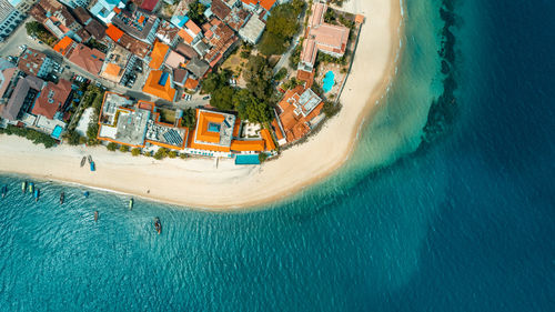 Aerial view of zanzibar island