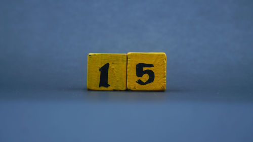 Close-up of toy blocks on table
