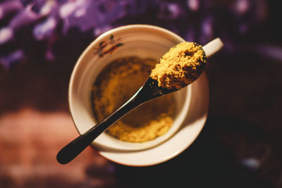 Close-up of coffee cup