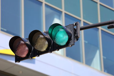 Low angle view of road signal