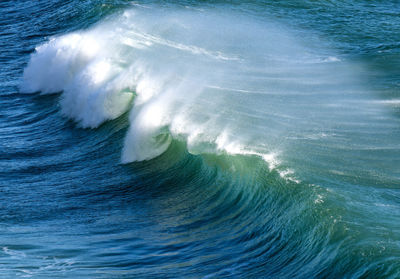 Aerial view of sea waves