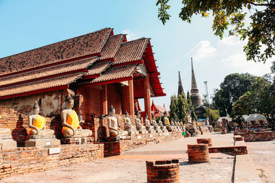 Panoramic view of temple against sky