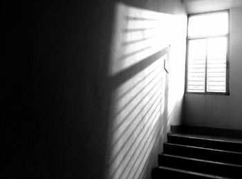 Sunlight falling in corridor