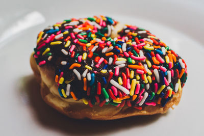Close-up of multi colored cake
