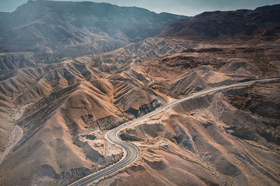 Aerial view of a desert