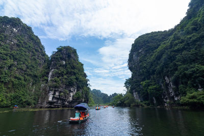 Scenic view of lake against mountain