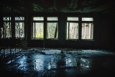 Interior of abandoned building