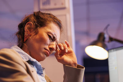 Young woman using mobile phone